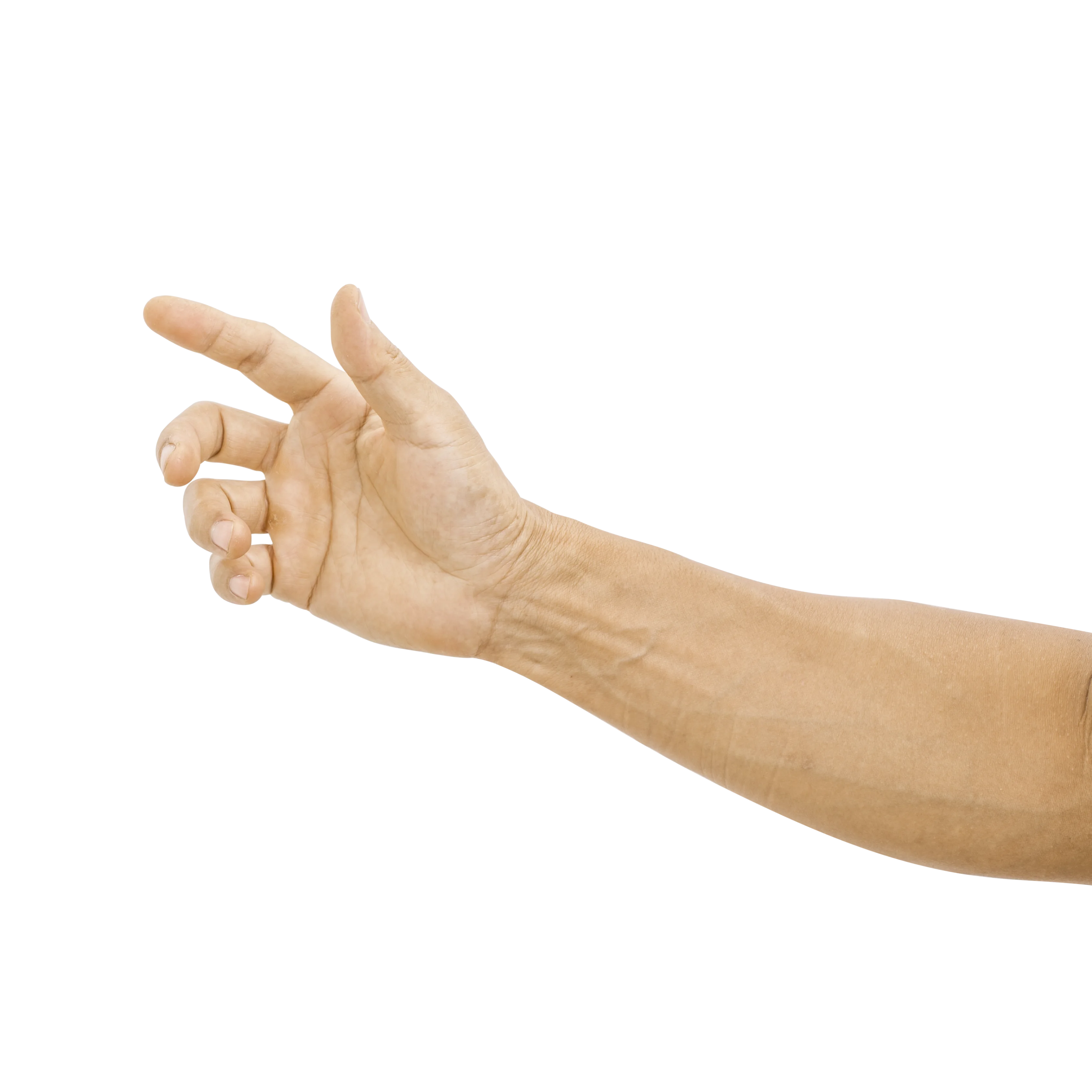 Hand reaching for the book
